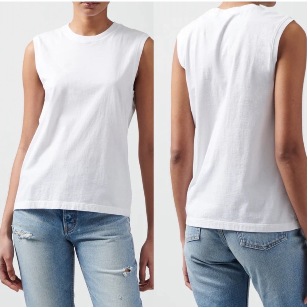 ATM Anthony Thomas Melillo 100%cotton White Muscle Tee